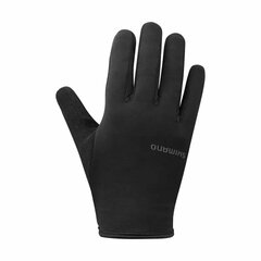 Велоперчатки Shimano Light Thermal Чёрный цена и информация | Велоперчатки | 220.lv