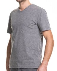 Хлопковая футболка, V-образный вырез, темно-серая цена и информация | Мужские футболки | 220.lv