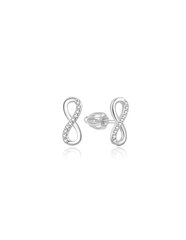 Изящные серебряные серьги с цирконами Beneto Infinity AGUP2062S sBE1479 цена и информация | Серьги | 220.lv