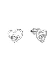 Серебряные серьги-сердечки Beneto AGUP1472S sBE0513 цена и информация | Серьги | 220.lv