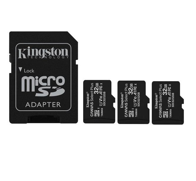 ATMIŅAS MICRO SDHC 32GB UHS-I/3PACK SDCS2/32GB-3P1A KINGSTON cena un informācija | Atmiņas kartes fotokamerām | 220.lv