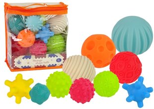 Набор сенсорных шариков для малыша, 10 шт., формы, цвета цена и информация | Игрушки для малышей | 220.lv