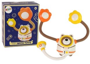 Lean toys Vannas ūdens rotaļu lāča kosmonauta duša ar baterijām cena un informācija | Rotaļlietas zīdaiņiem | 220.lv