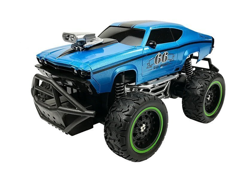 Ar tālvadības pulti vadāms automobilis R/C Blue High Wheels, zils цена и информация | Rotaļlietas zēniem | 220.lv