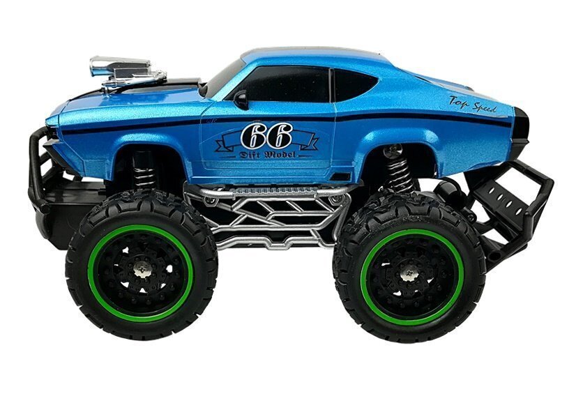 Ar tālvadības pulti vadāms automobilis R/C Blue High Wheels, zils цена и информация | Rotaļlietas zēniem | 220.lv