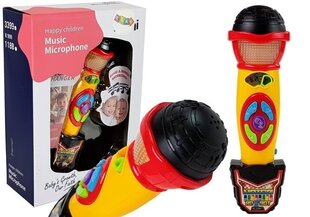 Dzeltenas un melnas krāsas karaoke mikrofons Lean toys цена и информация | Игрушки для малышей | 220.lv