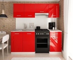 Virtuves mēbeles Luiza I 180cm, sarkans cena un informācija | Virtuves komplekti | 220.lv