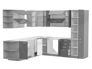 Stūra virtuves mēbeles Mir-Woodline I, pelēks цена и информация | Кухонные гарнитуры | 220.lv