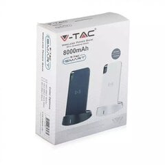 V-tac V-TAC Power Bank 8000 mAh 2.1A bezvadu melns cena un informācija | V-TAC TV un Sadzīves tehnika | 220.lv