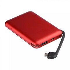 V-tac V-TAC Power Bank 5000 mAh 2.1A Sarkans cena un informācija | Lādētāji-akumulatori (Power bank) | 220.lv