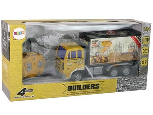Lean toys Строительный грузовик RC 1:24 Желтый цена и информация | Игрушки для мальчиков | 220.lv