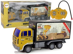 Lean toys Celtniecības kravas automašīna RC 1:24 Dzeltena cena un informācija | Rotaļlietas zēniem | 220.lv