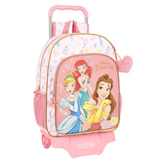 Skolas mugursoma ar riteņiem Princesses Disney Dream it, rozā (33 x 42 x 14 cm) cena un informācija | Skolas somas | 220.lv