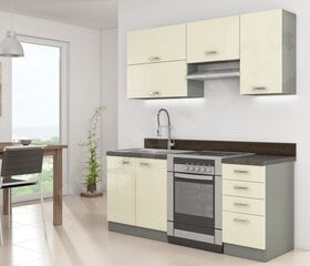 Virtuves mēbeles Mir-Woodline III, krēmkrāsas cena un informācija | Virtuves komplekti | 220.lv