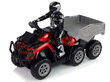 Lean toys Kvadricikls ar piekabi 1:10 Off-Road Red 2.4G cena un informācija | Rotaļlietas zēniem | 220.lv