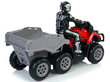 Lean toys Kvadricikls ar piekabi 1:10 Off-Road Red 2.4G cena un informācija | Rotaļlietas zēniem | 220.lv