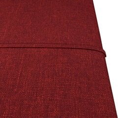 Sienas plāksnes, 12 gab., sarkanvīna krāsā, 30x30cm, audums, 1.08m² cena un informācija | Griestu, sienu dekoru elementi | 220.lv
