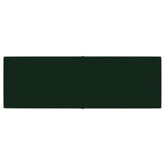 Sienas plāksnes, 12 gab., zaļas, 90x30cm, samts, 3.24m² cena un informācija | Griestu, sienu dekoru elementi | 220.lv