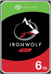 Seagate IronWolf, 6TB (ST6000VN006) цена и информация | Внутренние жёсткие диски (HDD, SSD, Hybrid) | 220.lv