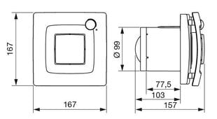 Ventilators Soler&Palau Silent Dual 100 ar kustības un mitruma sensoru, 5210640600 cena un informācija | SolerPalau Mājai un remontam | 220.lv