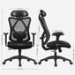 Ergonomisks biroja krēsls OBN063B01, melns цена и информация | Biroja krēsli | 220.lv