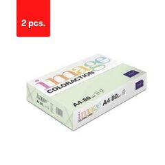 Krāsains papīrs IMAGE COLORACTION, A4, 80 gsm, 500 loksnes, JUNGLE / PALE GREEN iepakojums 2 gab. цена и информация | Канцелярия | 220.lv