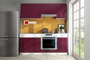 Virtuves mēbeles LARA 180 (sarkans, spīdīgs) cena un informācija | Virtuves komplekti | 220.lv