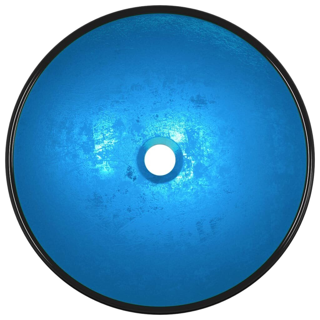 Izlietne, zila, 42x14cm, rūdīts stikls cena un informācija | Izlietnes | 220.lv