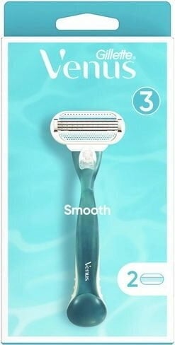 Skuveklis Gillette Venus Smooth + 2 asmeņi цена и информация | Skūšanās piederumi, kosmētika | 220.lv