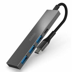 USB-разветвитель Nilox USB-C x 4 цена и информация | Адаптеры и USB разветвители | 220.lv