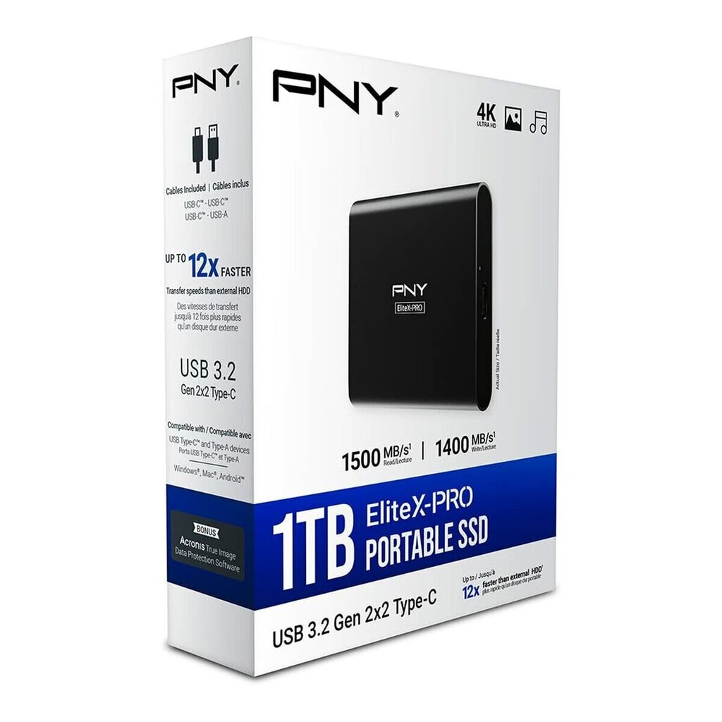 Ārējais cietais disks PNY X-Pro 1 TB SSD cena un informācija | Ārējie cietie diski | 220.lv