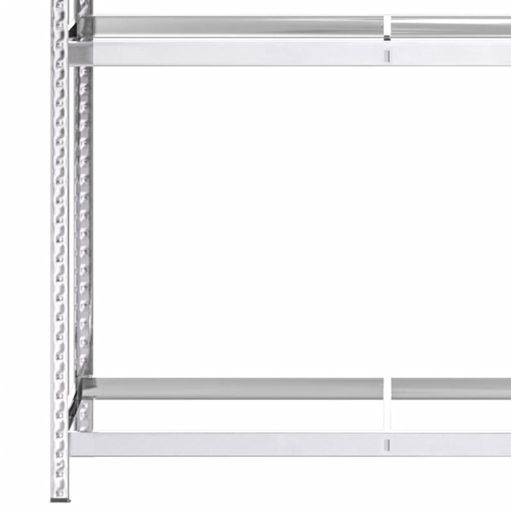 Statīvs riepām, 3 gab., sudraba krāsā, 110x40x200cm, tērauds cena un informācija | Saimniecības plaukti | 220.lv