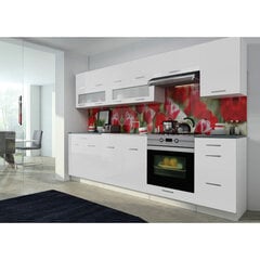 Virtuves SCARLET 260 cm (balts, spīdīgs) cena un informācija | Virtuves komplekti | 220.lv