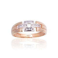 Золотое кольцо "Прометей II" из красного золота 585 пробы 4752263033023 цена и информация | Кольца | 220.lv