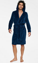 Мужской халат с капюшоном Henderson Thaw, темно-синий цена и информация | Мужские халаты, пижамы | 220.lv
