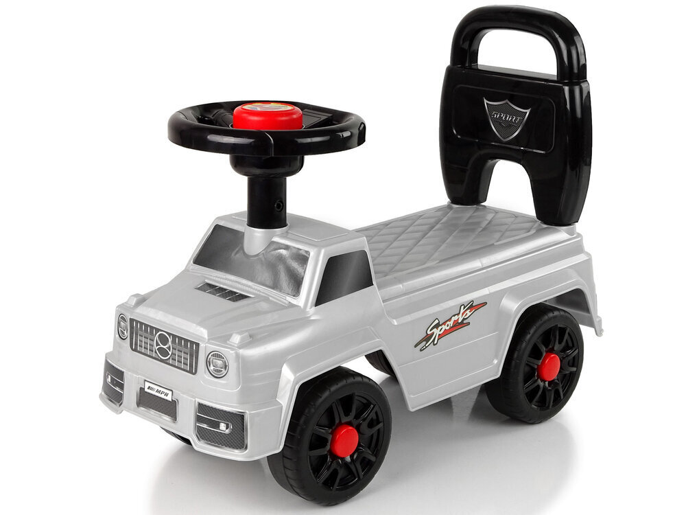 Stumjamā mašīna Lean Toys QX-5500-2 ar atzveltni Silver cena un informācija | Rotaļlietas zīdaiņiem | 220.lv