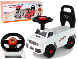 Stumjamā mašīna Lean Toys QX-5500- 2 ar atzveltni White цена и информация | Игрушки для малышей | 220.lv