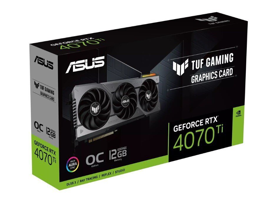 Asus TUF Gaming GeForce RTX 4070 Ti 12GB GDDR6X OC Edition cena un informācija | Videokartes (GPU) | 220.lv