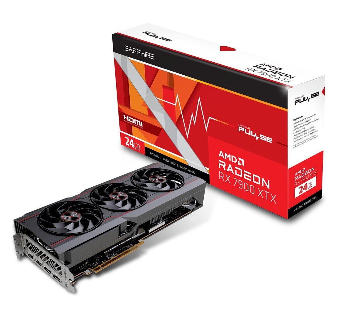 Sapphire PULSE AMD Radeon RX 7900 XTX (11322-02-20G) cena un informācija | Videokartes (GPU) | 220.lv