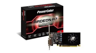 PowerColour AMD Radeon R7 240 2ГБ 64BIT GDDR5 (AXR7 240 2GBD5-HLEV2) цена и информация | Видеокарты (GPU) | 220.lv