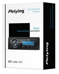 Peiying PY3258 Automagnetola / Bluetooth / USB / AUX / RADIO / Melna cena un informācija | Auto magnetolas, multimedija | 220.lv