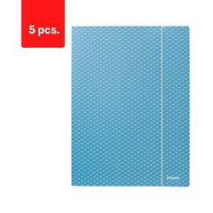Dokumentu mape ar elastīgo joslu Esselte Colour'Breeze, A4, kartons, zils iepakojums 5 gab. cena un informācija | Kancelejas preces | 220.lv
