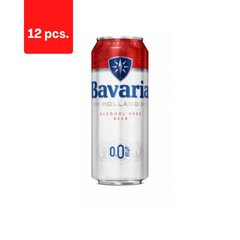 Пиво BAVARIA Original, 0%, 0,5 л, ж/б х 12 шт. упаковка цена и информация | Безалкогольные напитки | 220.lv