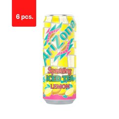 Напиток чайный черный газированный со вкусом лимона ARIZONA, 0.33 л D x 6 шт. цена и информация | Прохладительные напитки | 220.lv