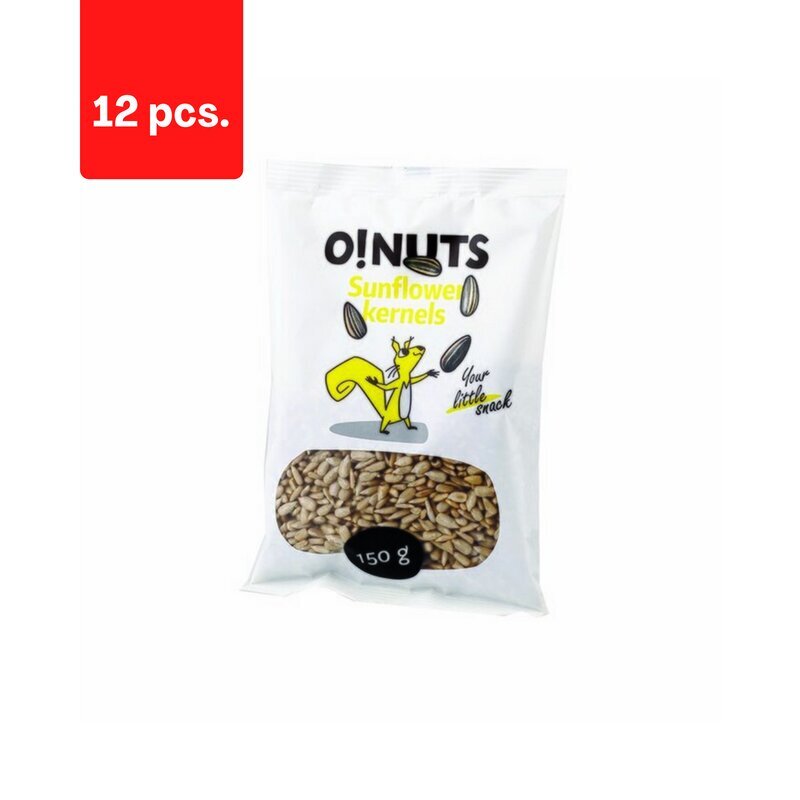 Lobītas saulespuķes O!NUTS, 150 g x 12 gab. iepakojums cena un informācija | Rieksti, sēklas, žāvēti augļi | 220.lv