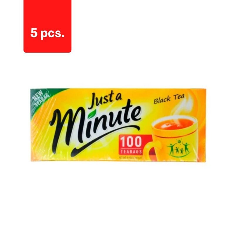 Melnā tēja TIKAI MINŪTE, 100 x 1,4 g x 5 iepakojums cena un informācija | Tēja | 220.lv