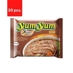 Лапша быстрого приготовления со вкусом говядины YUM YUM, 60 г x 30 шт. цена и информация | Супы, бульоны | 220.lv