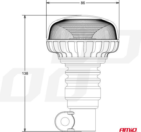 Brīdinājuma lampiņa Amio W21pl Flex Pipe R65 R10 18LED 12/24V IP56 cena un informācija | Lukturi un prožektori | 220.lv