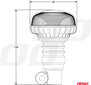 Brīdinājuma lampiņa Amio W21pl Flex Pipe R65 R10 18LED 12/24V IP56 cena un informācija | Lukturi un prožektori | 220.lv