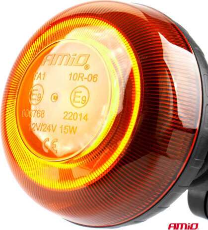 Brīdinājuma lampiņa Amio W21p Pipe Flat R65 R10 18LED 12/24V IP56 cena un informācija | Lukturi un prožektori | 220.lv